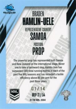 2024 NRL Traders Titanium - World In League Priority #WLP11 Braden Hamlin-Uele Back